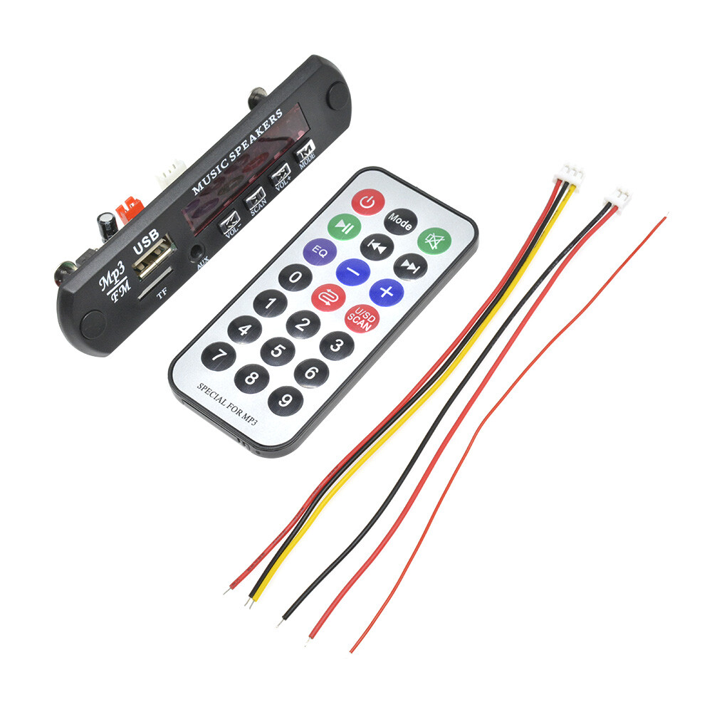 Wireless 12V WMA 2*15W Amplifier MP3 Decoder Board Audio Module USB TF Radio