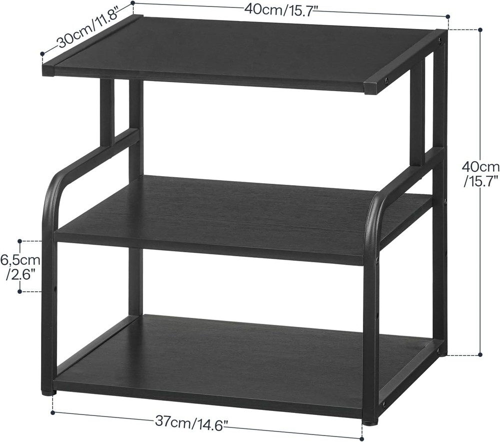 Printer Stand 3-Tier Desktop Printer Table Under Desk Printer Storage Office