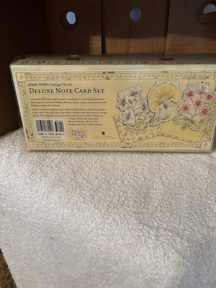 Diecut Floral Deluxe Note Card Set Keepsake Box