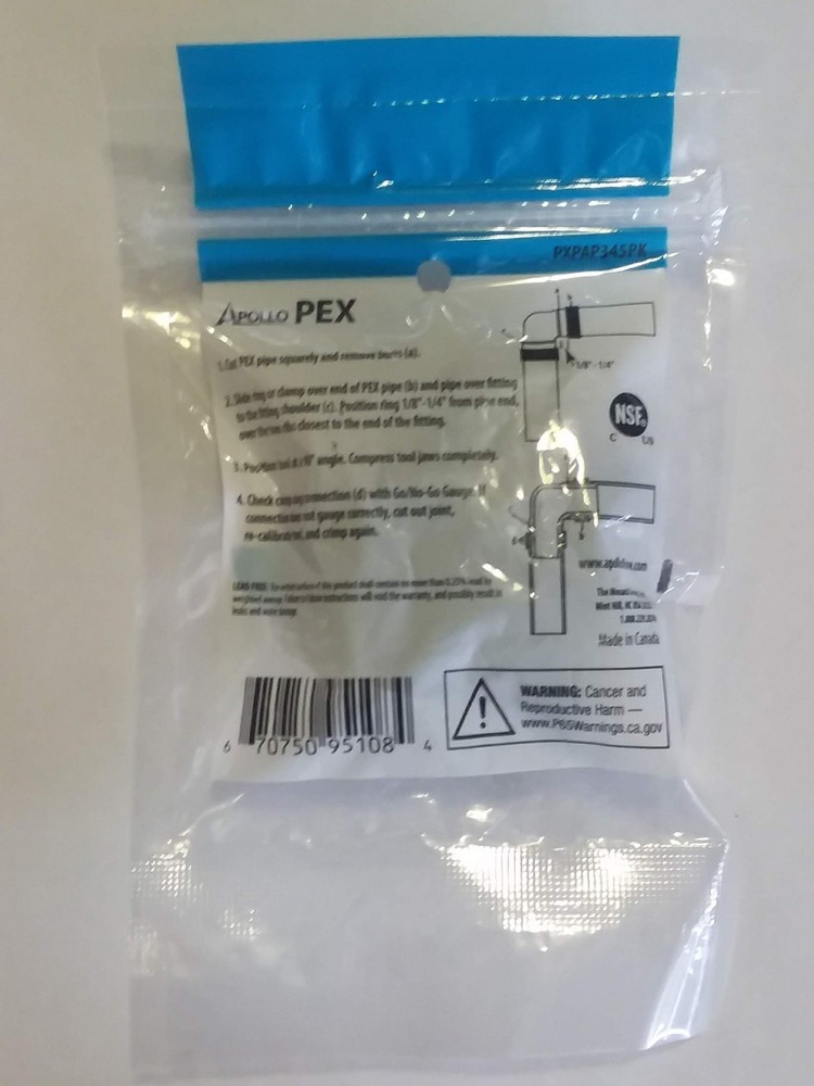 3/4" Poly Pex Test Plug Barb Fitting Apollo (10 Pieces)