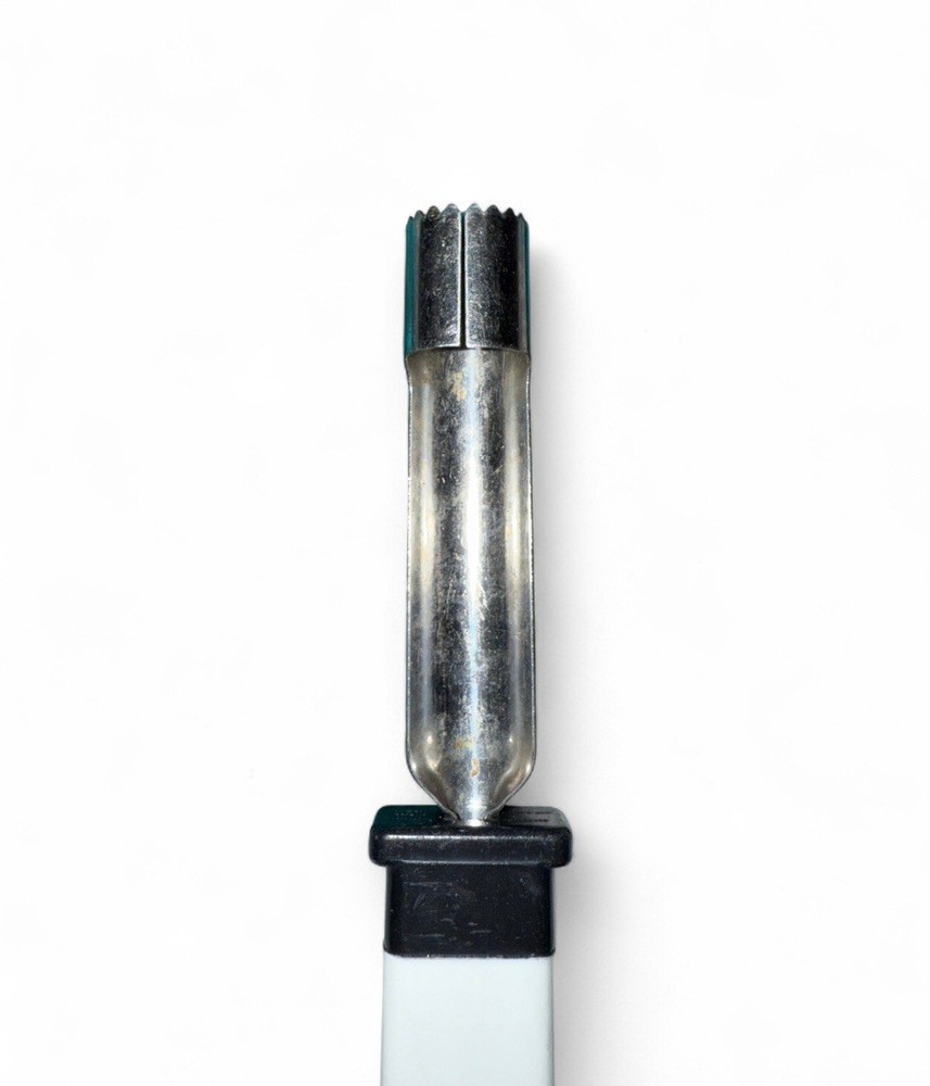 Vintage Stainless Steel Corer Seed Remover White Handle Kitchen Tool