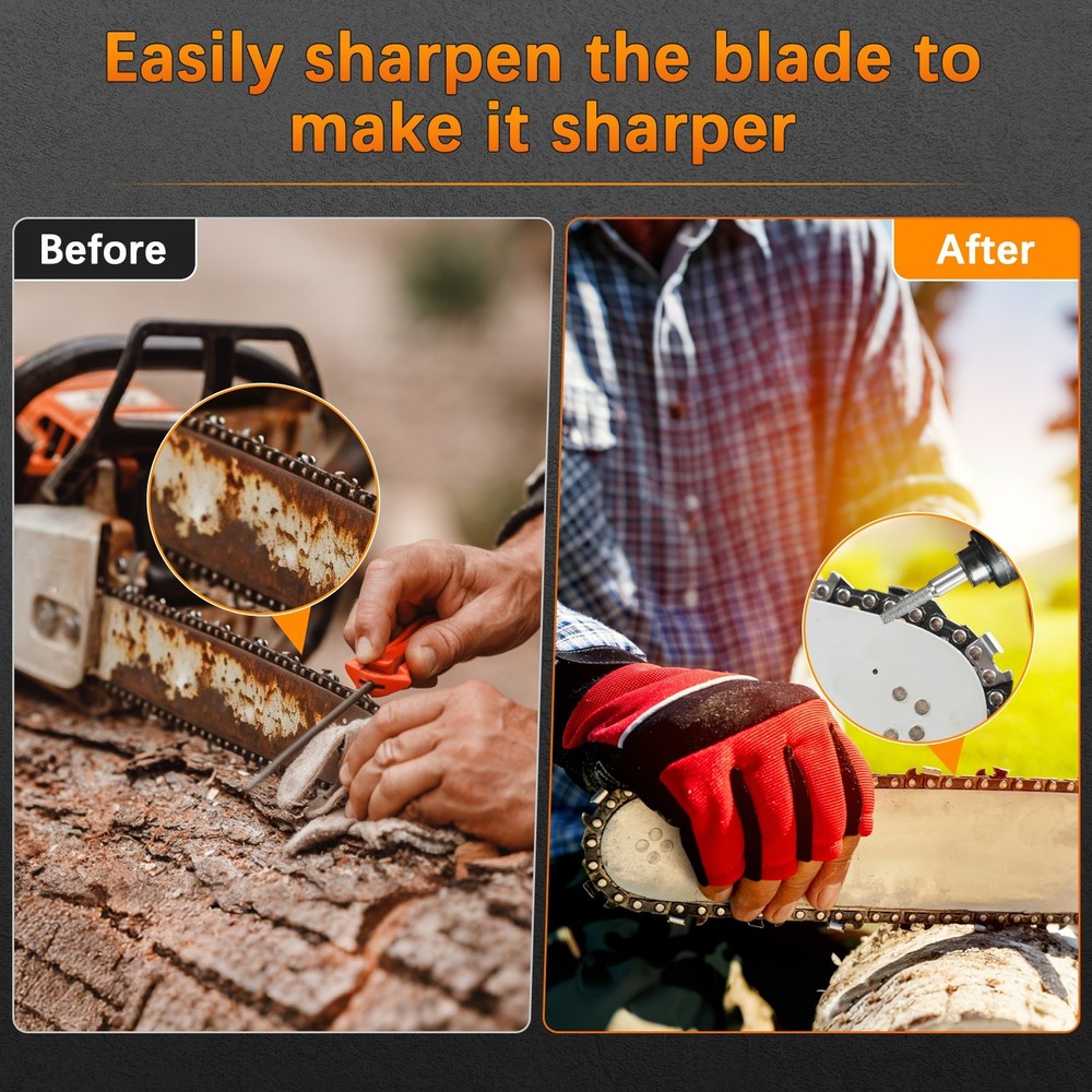 Chainsaw Sharpener with Nuts [24pcs]-Chainsaw Sharpening-[Silver- 3/16 Inch]