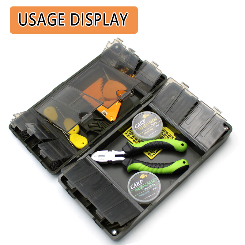 FISHING TACKLE BOX TERMINAL TACKLE SYSTEM CARP SWIVELS HOOKS