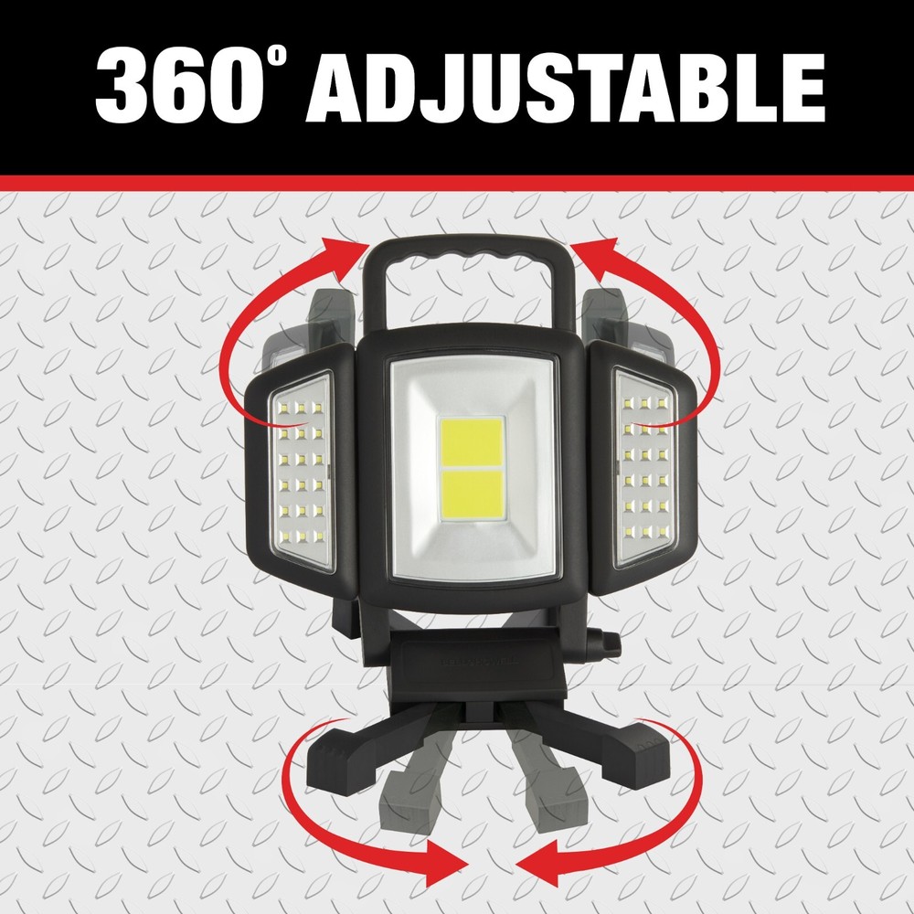 Bell + Howell Rechargeable 1500 Lumens Waterproof Multi-Directional Worklight
