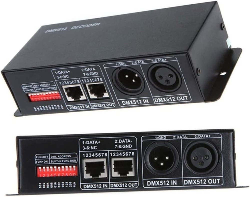 3CH DC12-24V RGBW DMX 512 Decoder LED Controller RGB LED DMX512 Decoder DMX512
