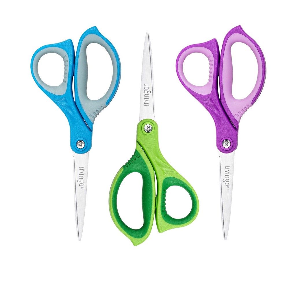 LIVINGO Scissors for School  Sharp Pointed Tip All Purpose Scissors Students ...