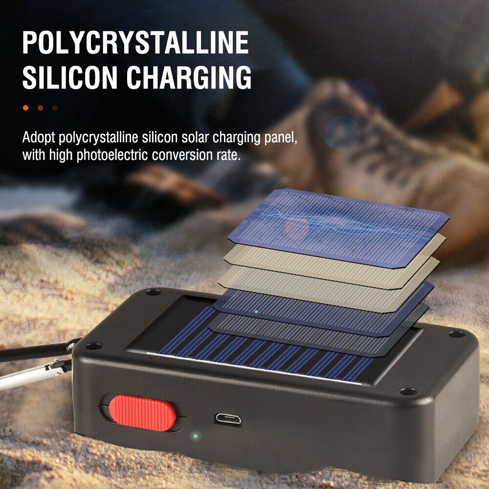 Plastic Portable Camping Lantern LED Rechargeable Flashlight with Sliding Switch