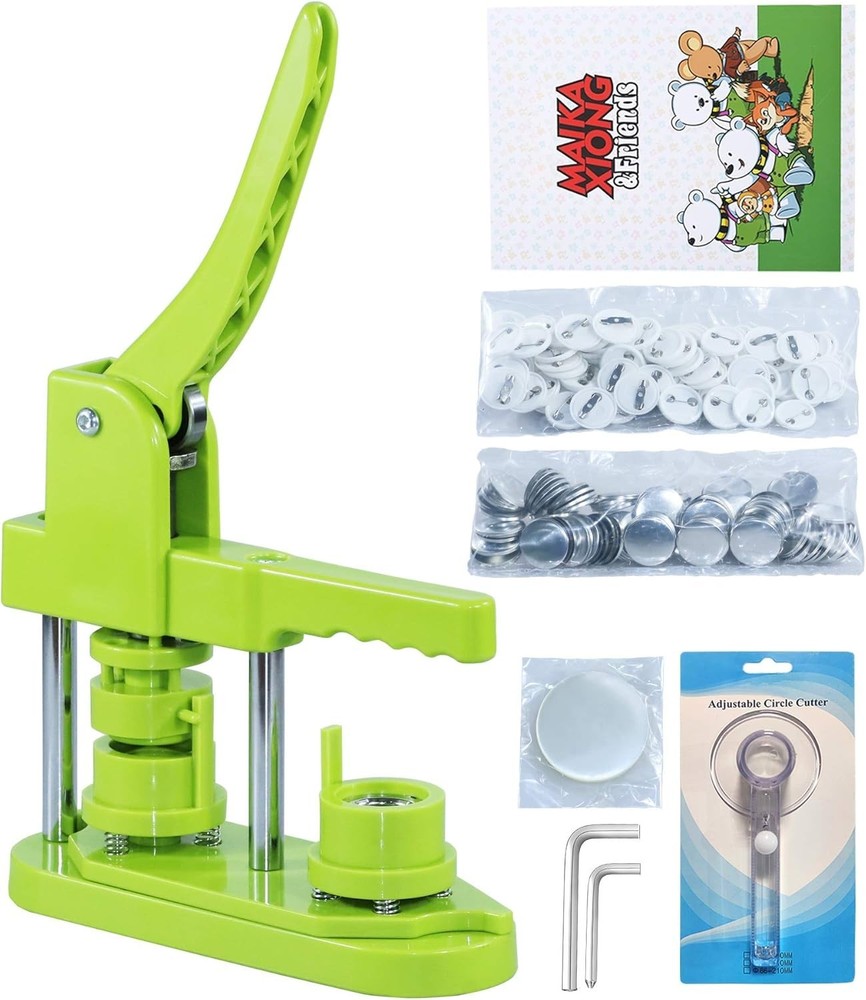 Button Maker Machine, 3rd Gen Installation-Free 25mm1 in DIY Pin Button Maker...