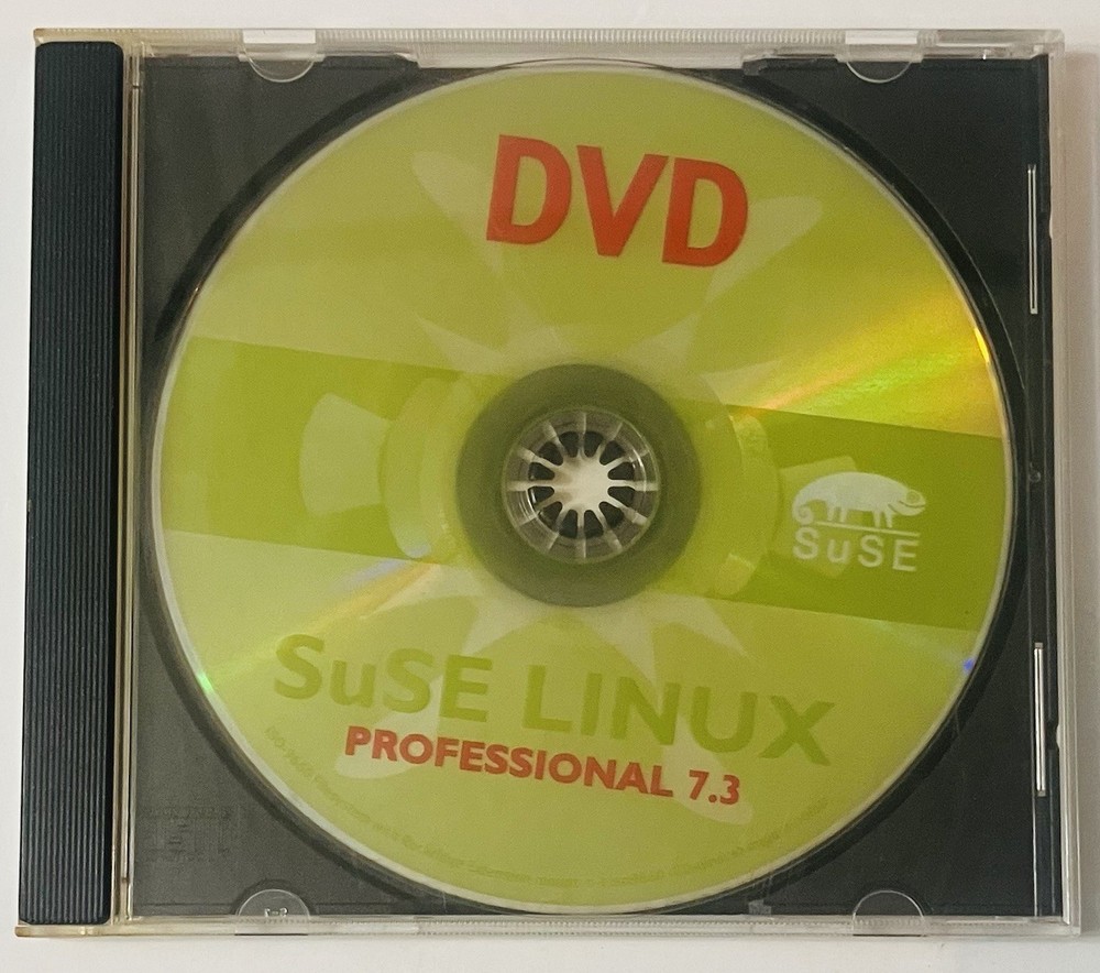 SuSE Linux Professional 7.3 DVD Install Disc | Vintage Linux OS | Tested | 2002