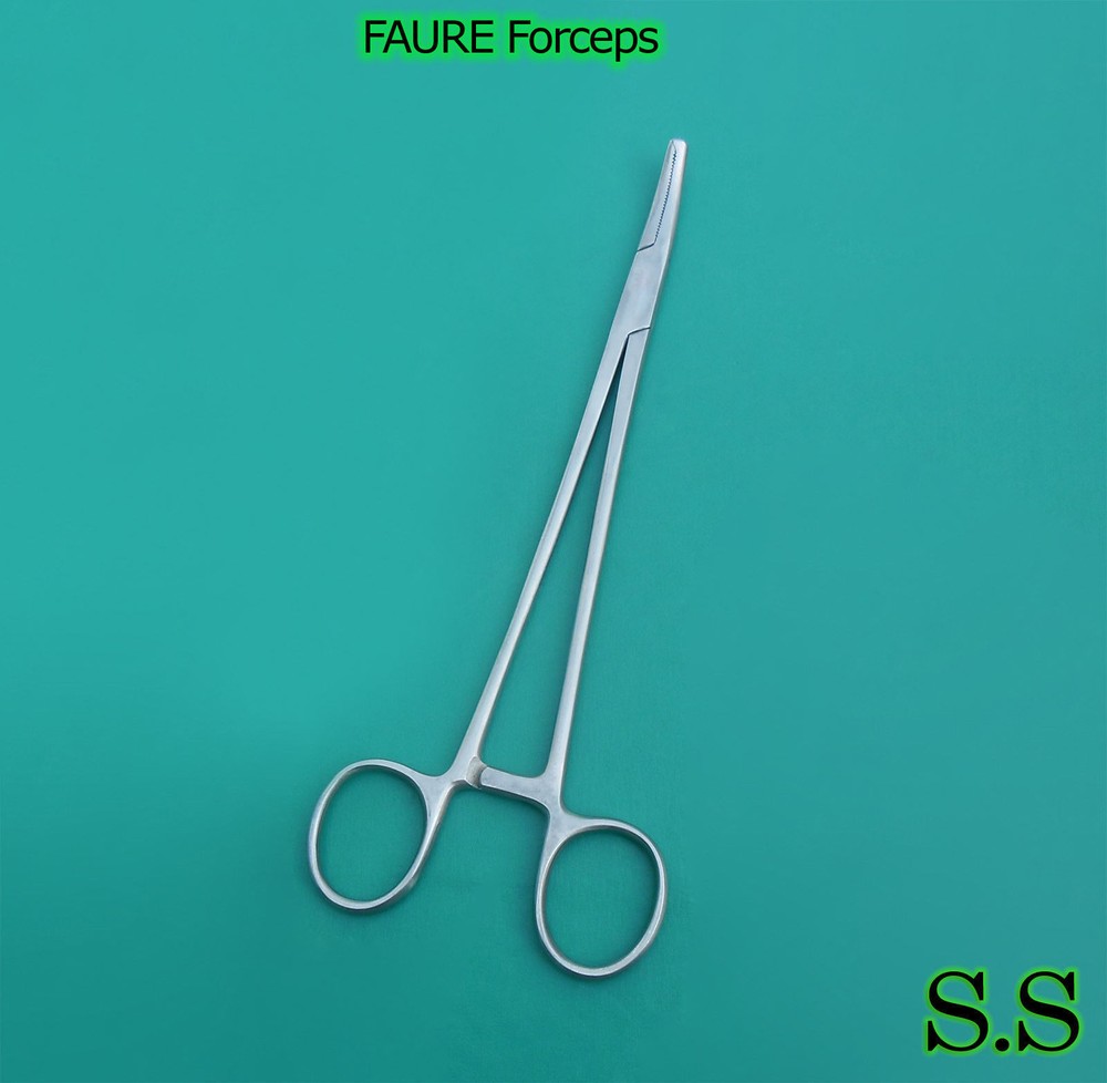 5 FAURE FORCEPS 1X2TH CURVED 8.5"