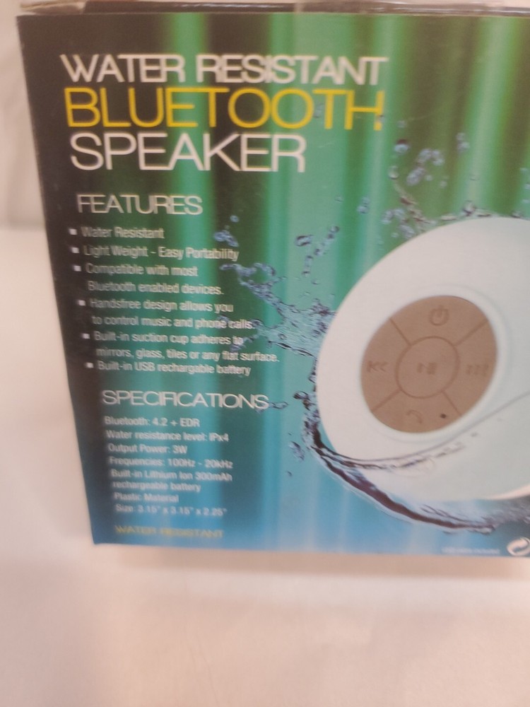 Aqua Sound Water Resistant Bluetooth Speaker