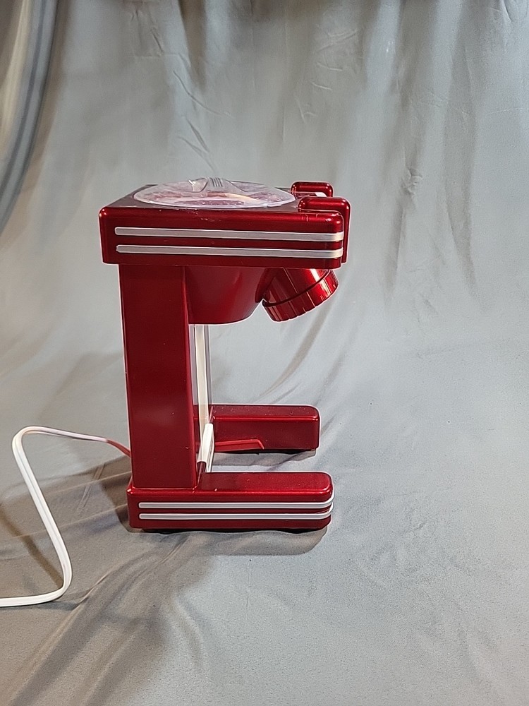 Nostalgia Retro Table-top Red Snow Cone Maker W/ Booklet Missing Cone Holder