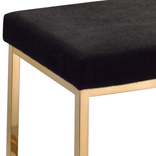 KA Black Fabric,metal base Bench