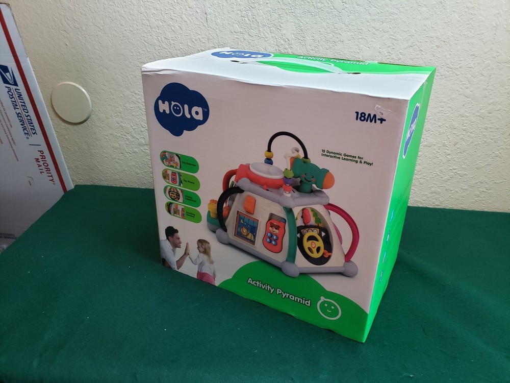Hola Activity Pyramid, New in Open Box, 15 Dynamic Games...NEW