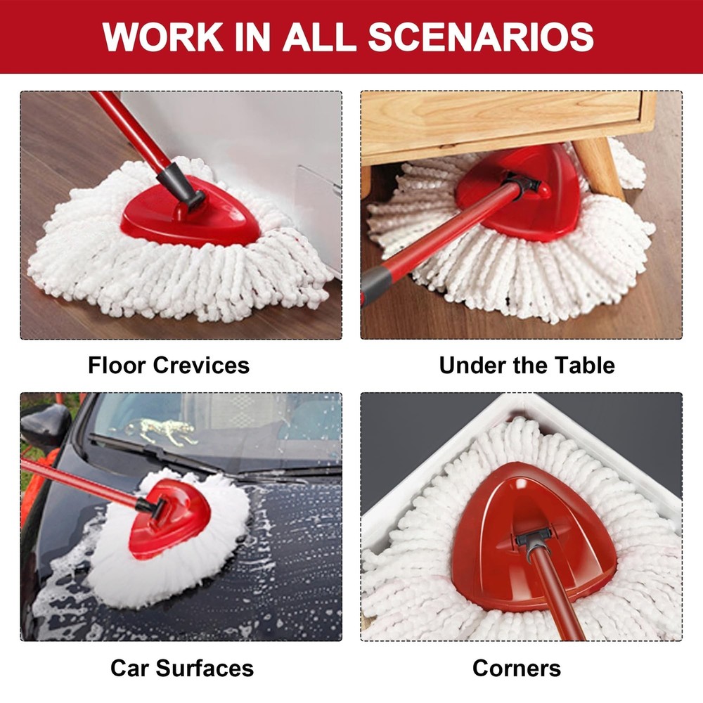Mop Heads Replacement for O-Ceda Easy Wrin Spin Mop, Microfiber Spin Mop Refi...
