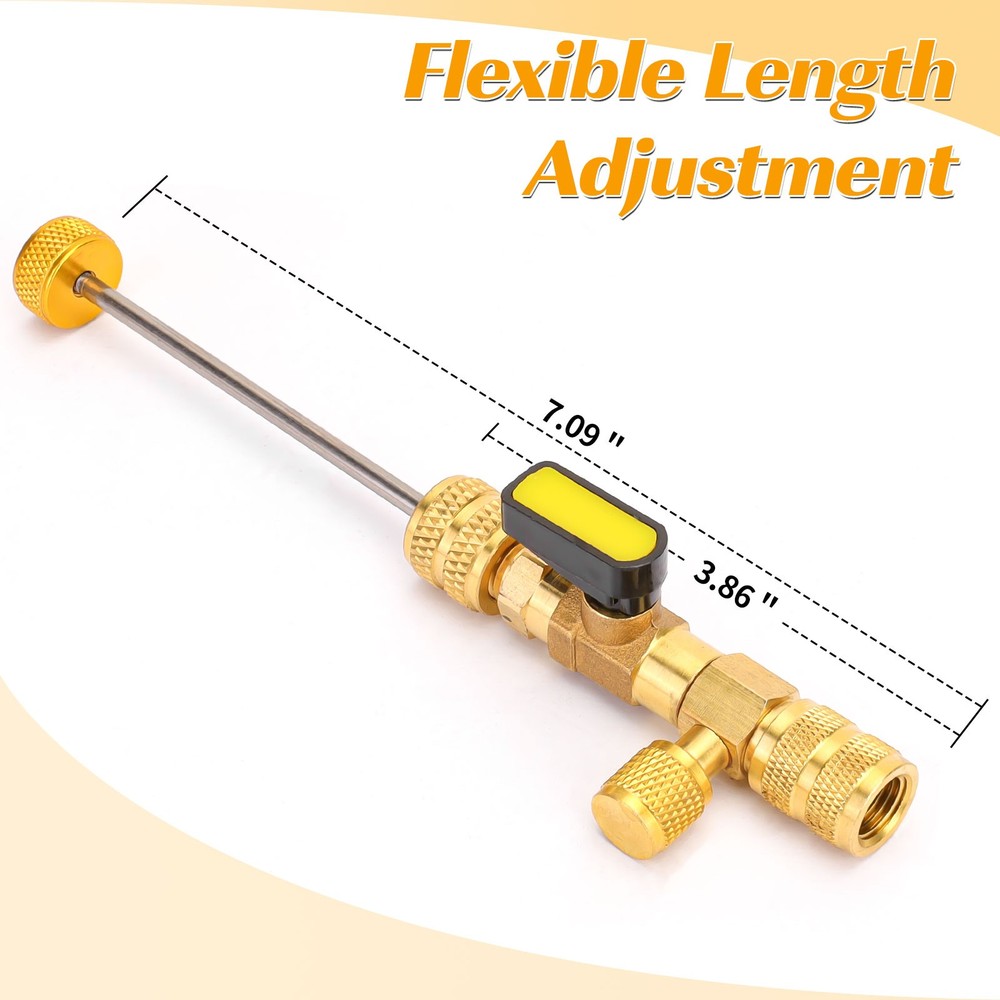 Air Conditioner Valve Core Remover Installer Tool Ratchet Wrench Kit Repair Tool