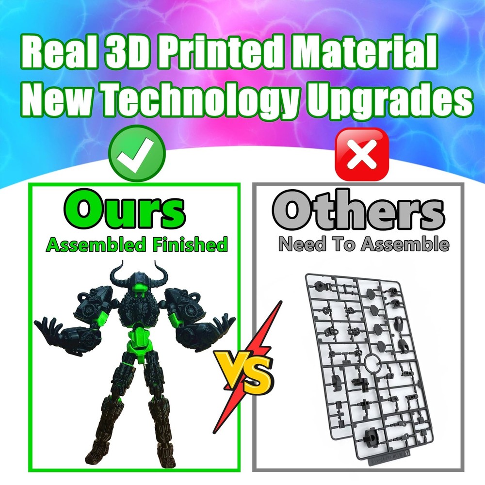 ULTHOOL Titan 13 Action Figure,Assembly Completed 3D Printed 2 inches, Black