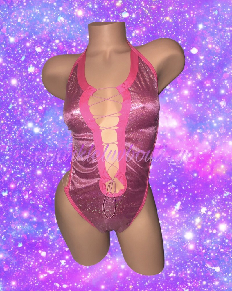 Exotic Dancewear Holograpic Onesize Bodysuit
