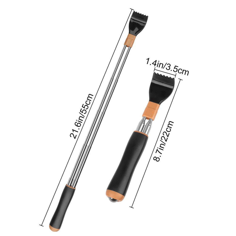 2pcs Extendable Back Scratchers Portable Telescoping Back Massagers 21.6"