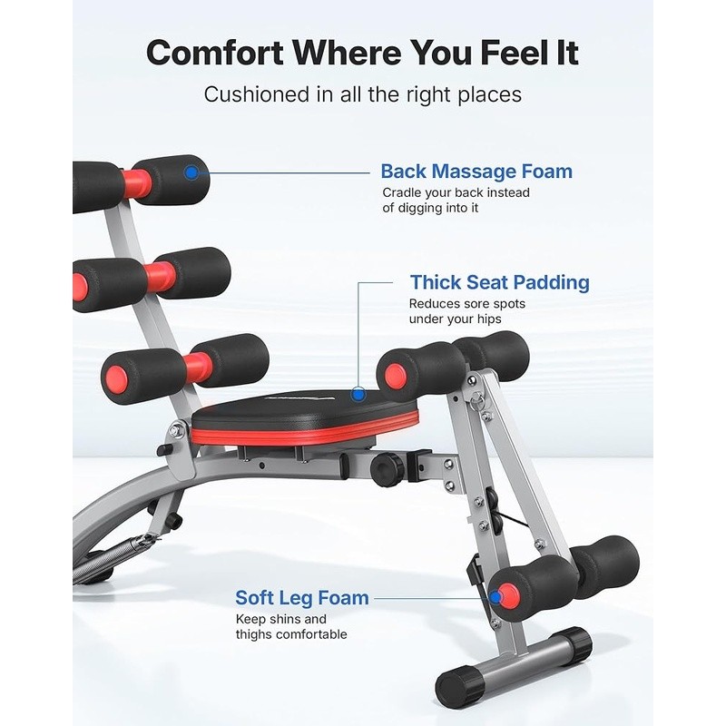 Adjustable Ergonomic Ab Machine Bench Ultimate Core Strength & Stability New