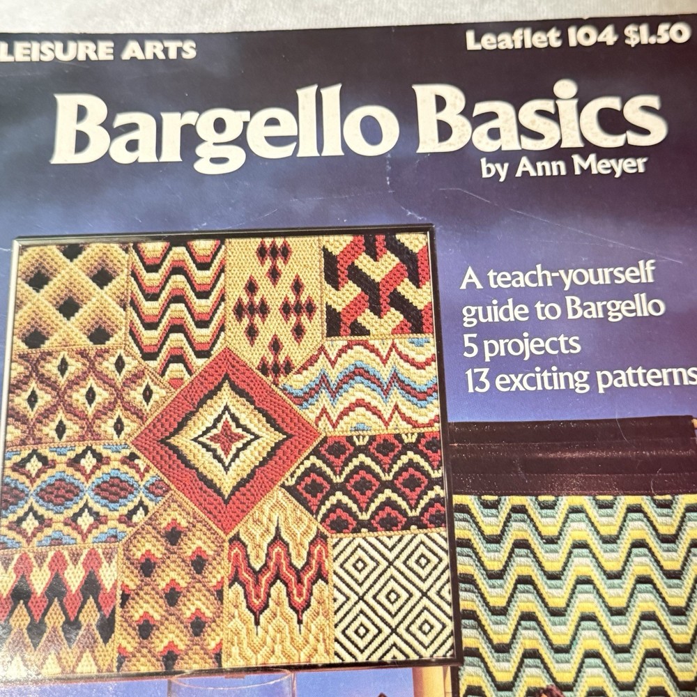 Bargello Basics Leisure Arts 5 projects 13 patterns Florentine Work By Ann Meyer