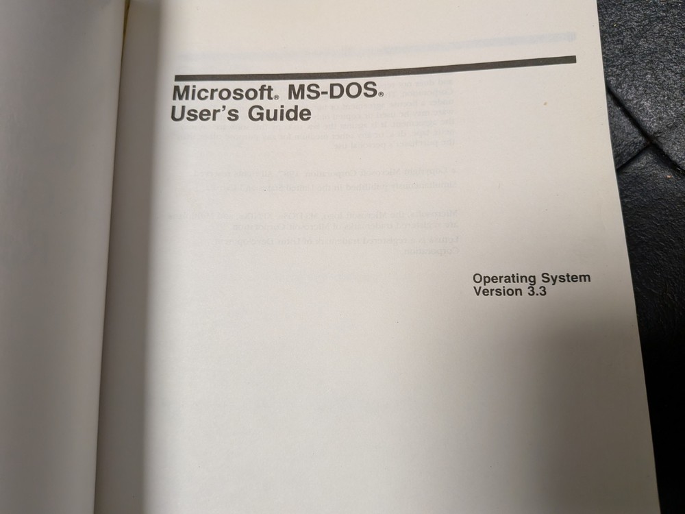 Vintage Microsoft DOS 3.3 MS-DOS Users guide and Microsoft GW-BASIC Manuals