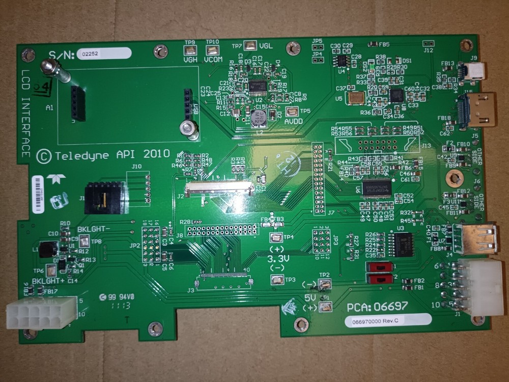 PCA 06670000 Rev: C, LCD interface for TELEDYNE API T101 H2S Analyzer