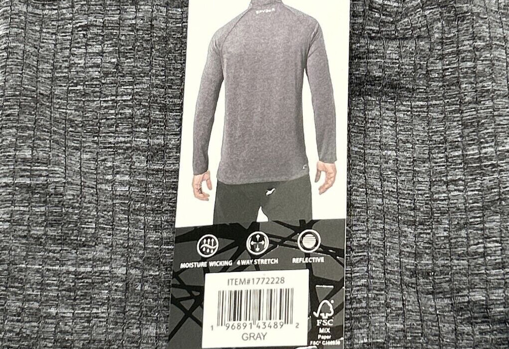 Spyder Active Men's 4 Way Stretch 1/4 Zip Pullover, Gray, Size M