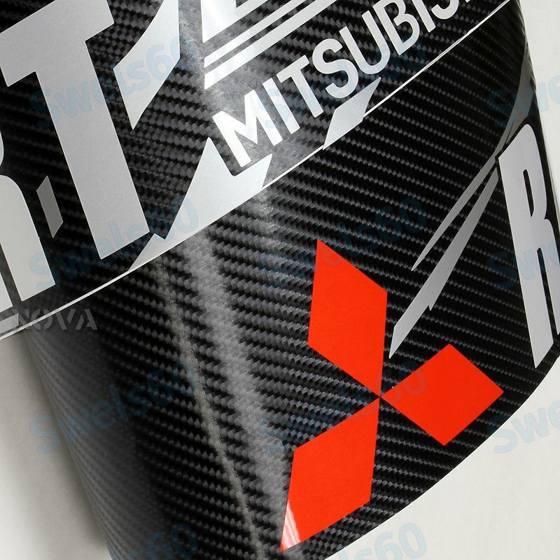 Windshield Carbon Fiber Banner Decal For Mitsubishi EVO Ralliart Eclipse Sticker