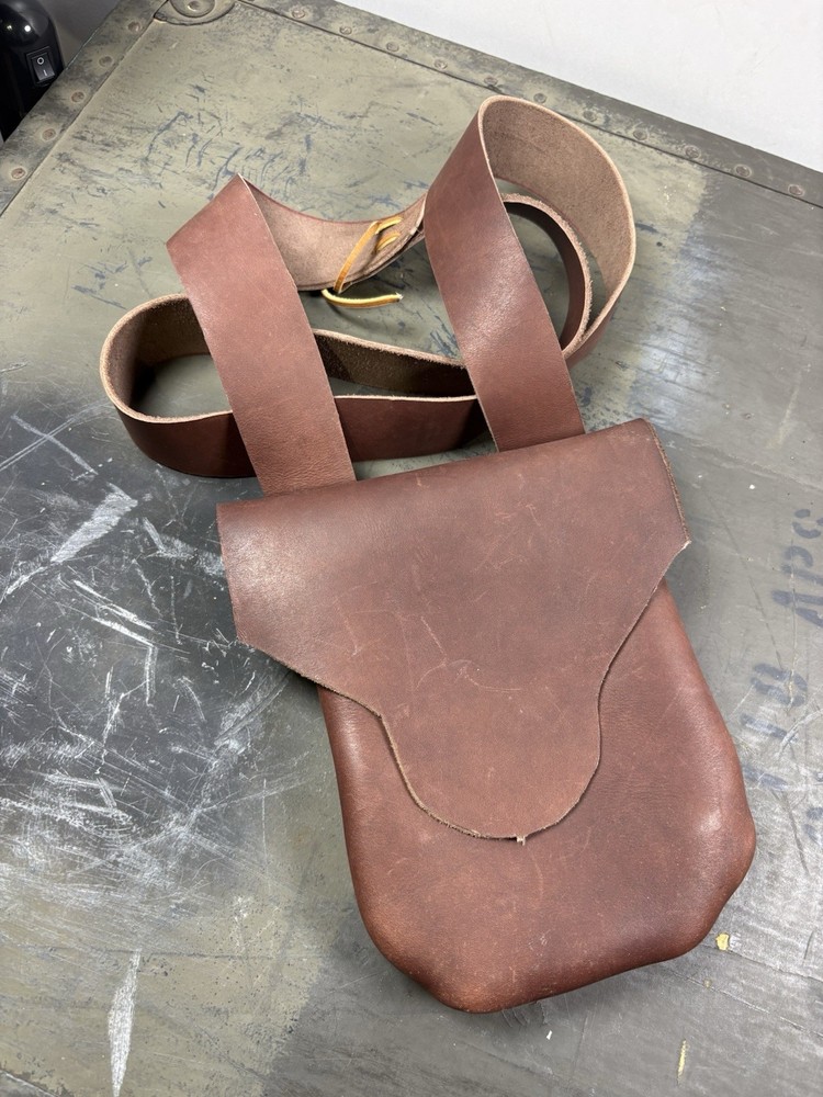 Possibles Bag Leather Handmade Crossbody Strap Muzzle Loader Shoulder Bag Sack