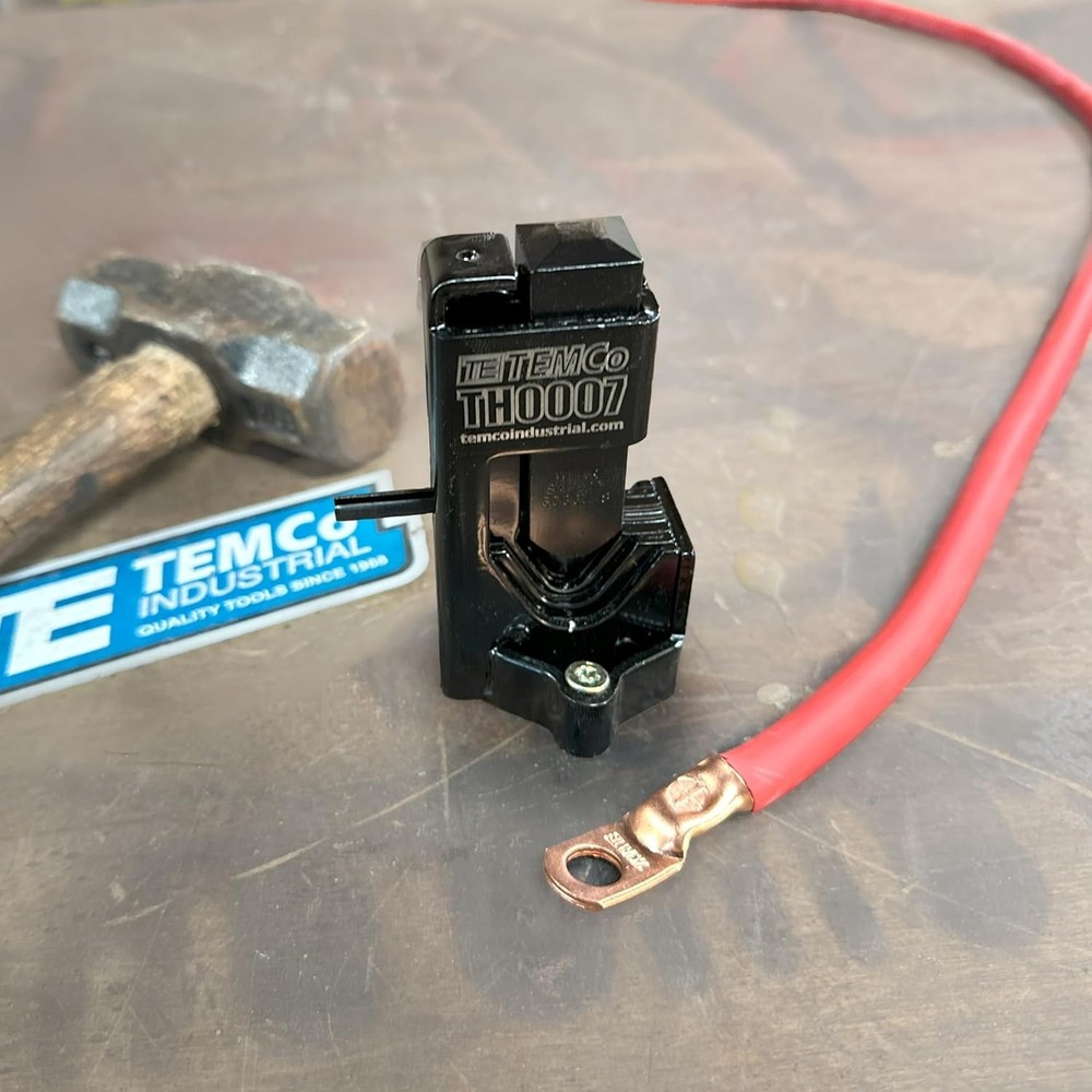 Workbench Mountable Crimper for Battery Cable Terminals