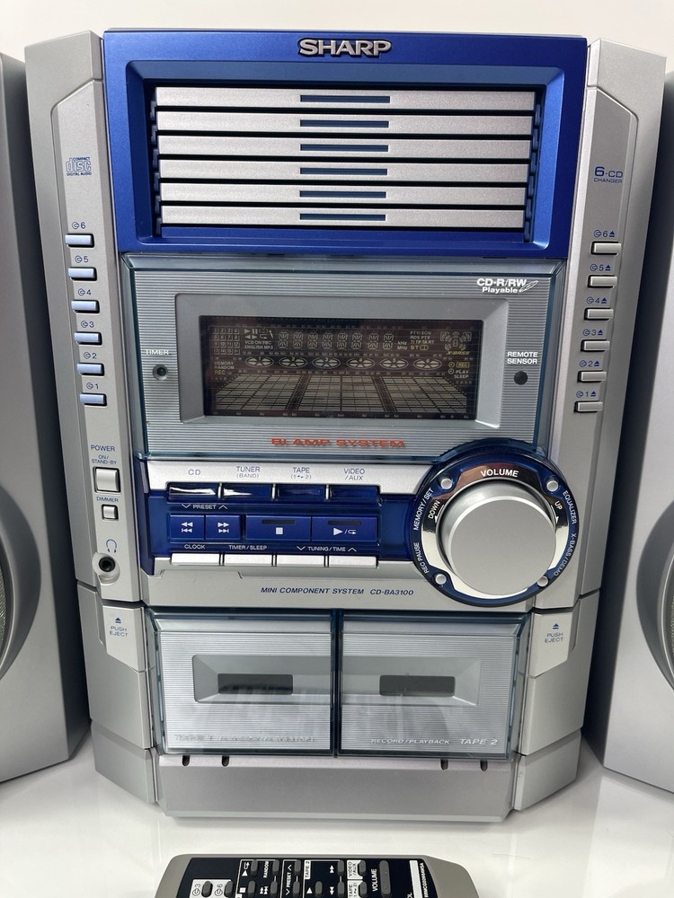 Sharp CD-BA3100 200W 6-Disc CD Changer Mini System