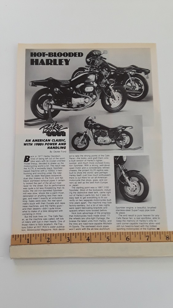 HARLEY DAVIDSON XLCR REPLICA ORIGINAL 1987 ARTICLE