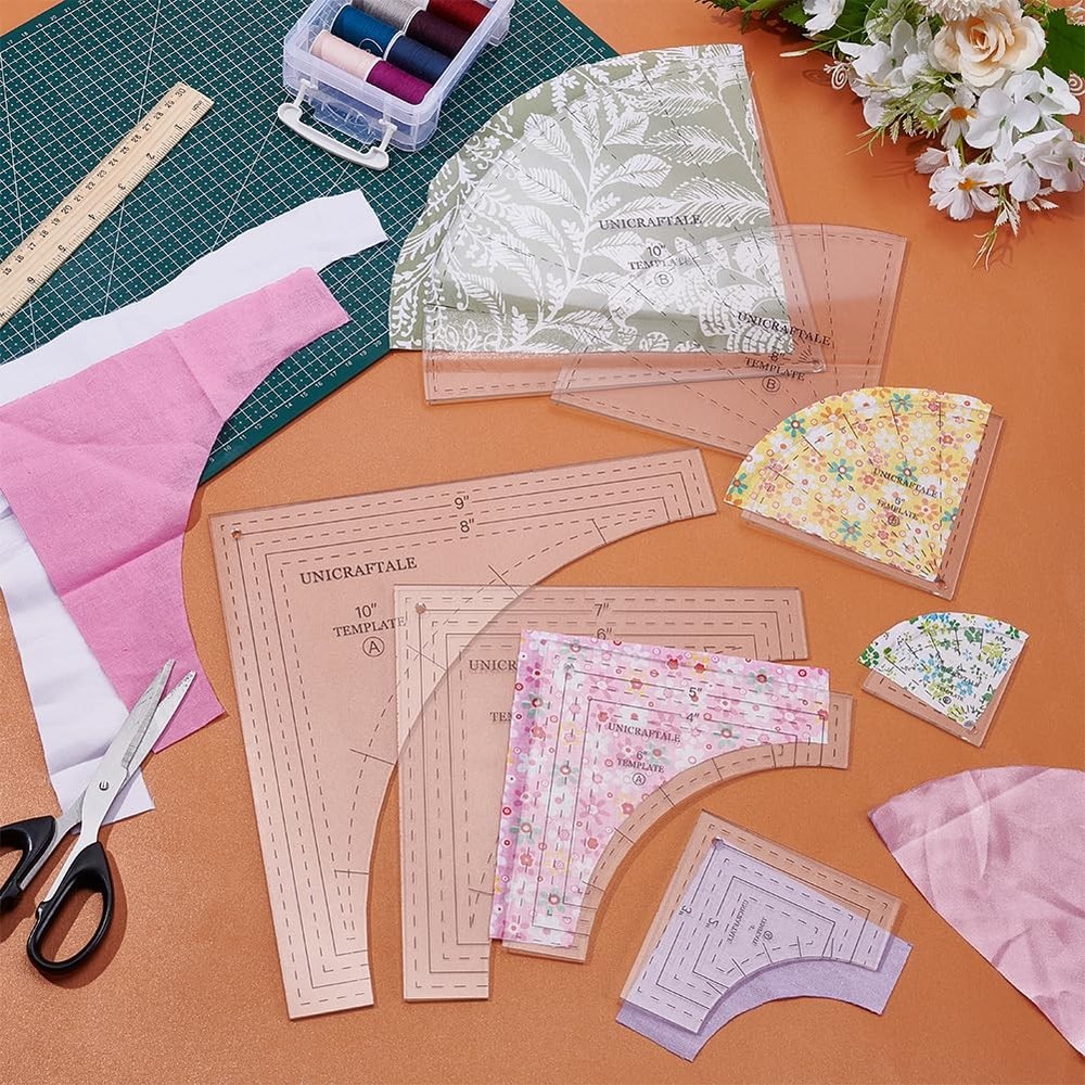 Drunkards Path Quilting Template Acrylic Ruler Sewing Cutting Tool