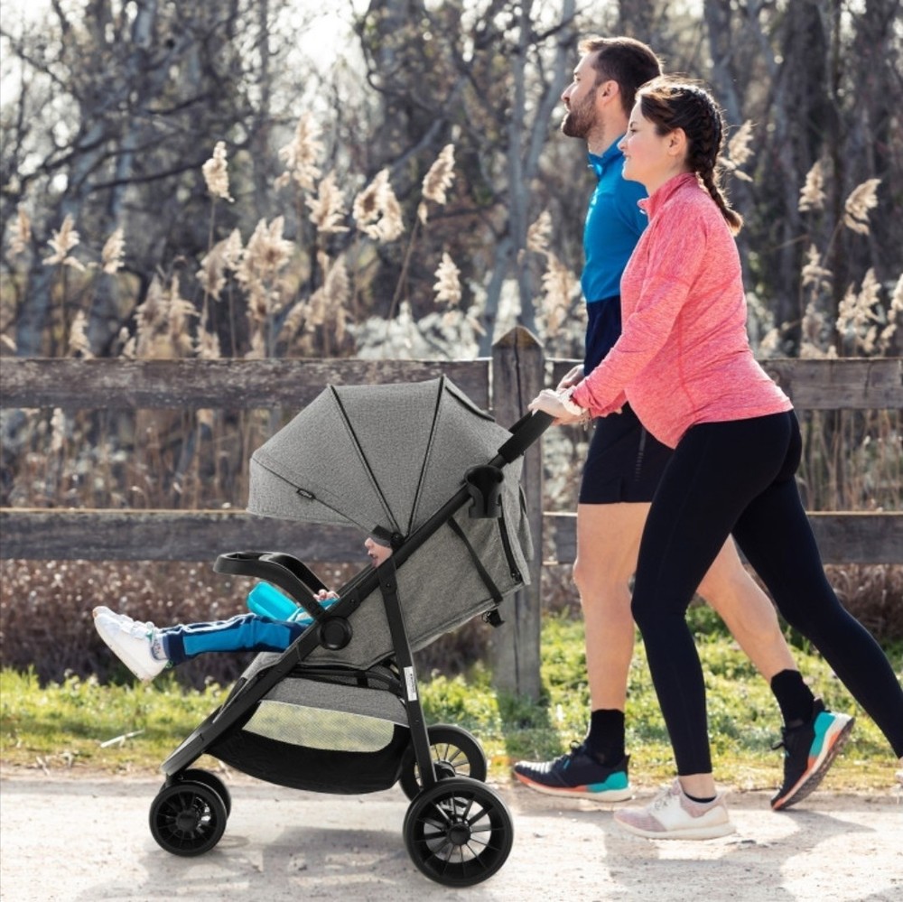 Baby Jogging Stroller With Adjustable Canopy