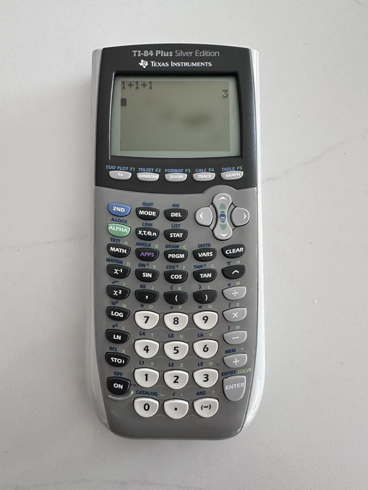 Texas Instruments TI-84 Plus Silver Edition Graphing Calculator With Cover