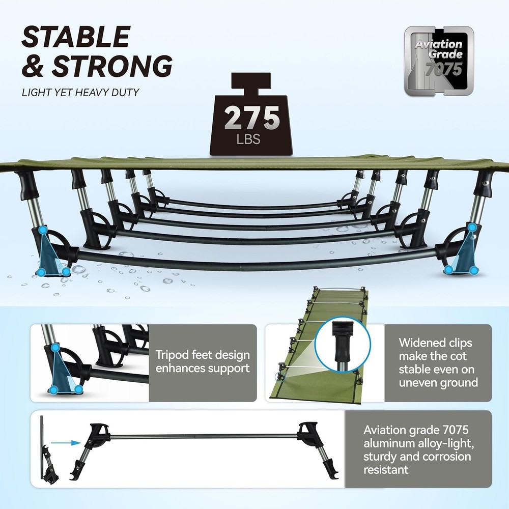 Easy Assembly Ultralight Camping Cot - Your Ultimate Portable Sleep Solution