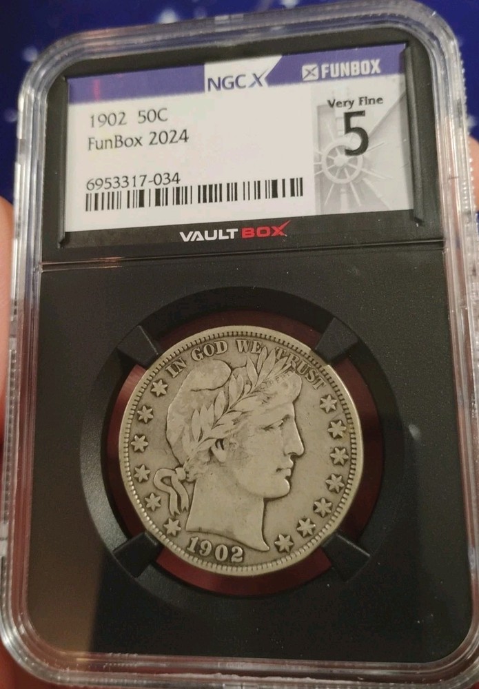 1902 Barber Half Dollar VAULT BOX NGC
