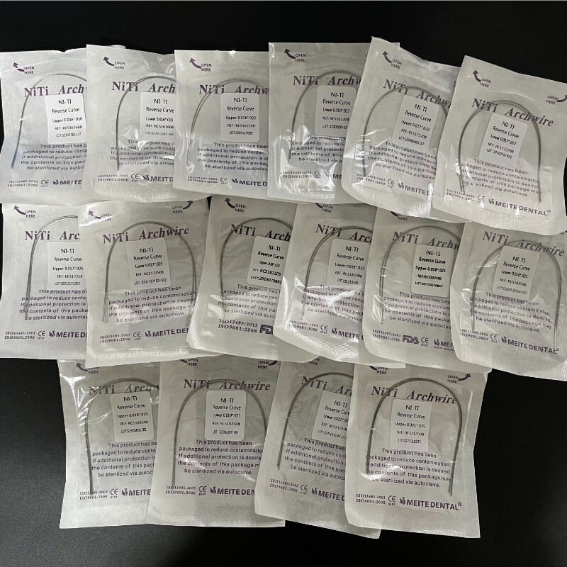 16Pack Dental Orthodontic Reverse Curve Arch Wire Niti Super Elastic Rectangular