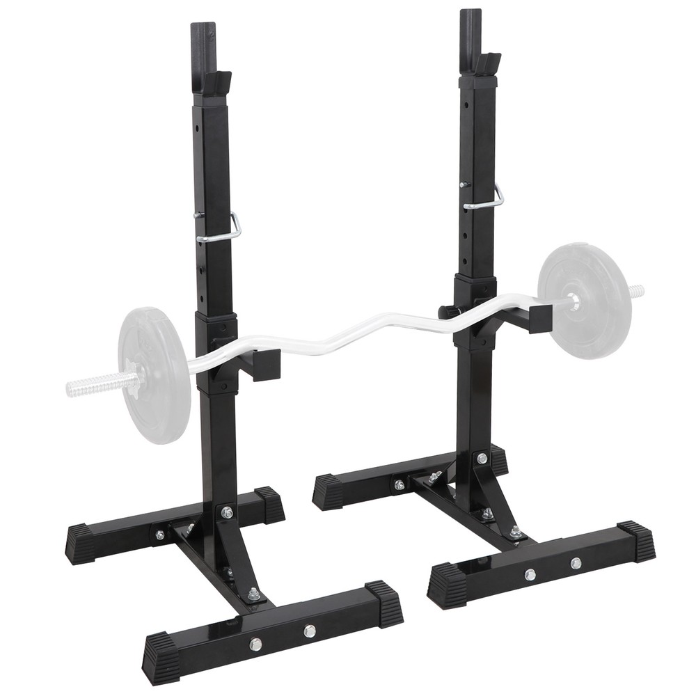Adjustable Squat Rack stand Strength Exercise Workout Solid Sturdy Steel