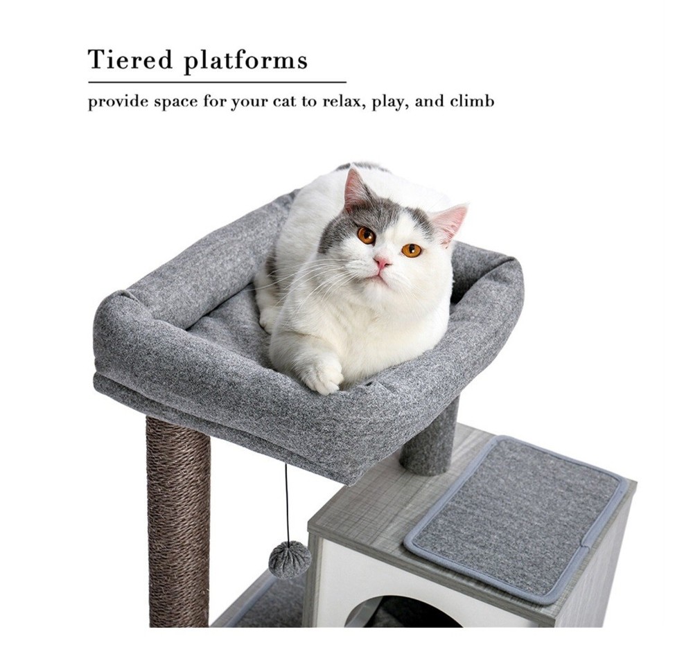 Cat Tree Luxury 35" Cat Tower with Double Condos