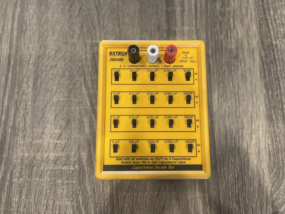 EXTECH 380405 Capacitance Decade Box With Five Decades Tested