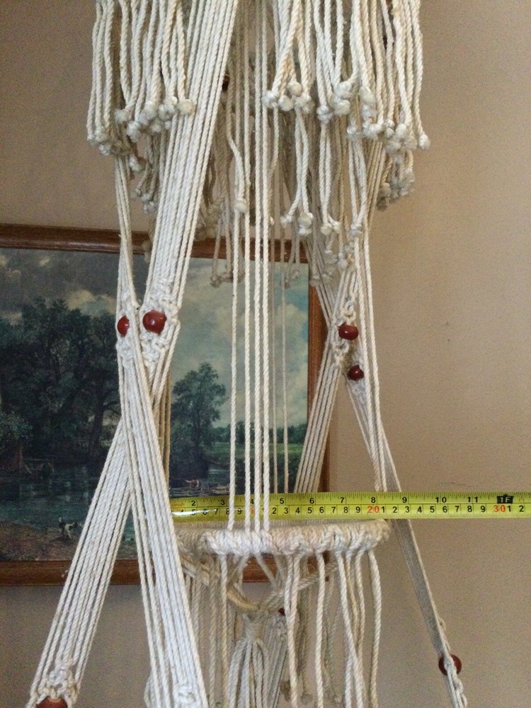Huge Vintage Macrame Plant Hanger 80”