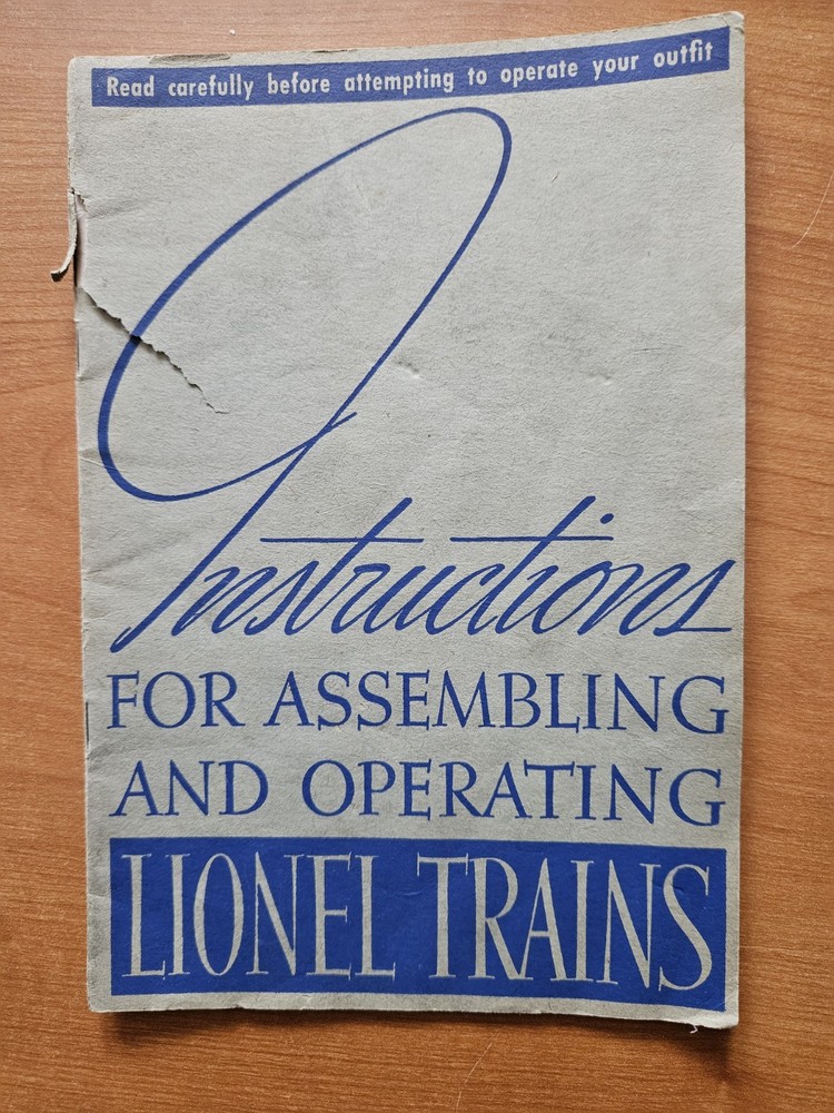 Instructions For Assembling And Operating Lionel Trains