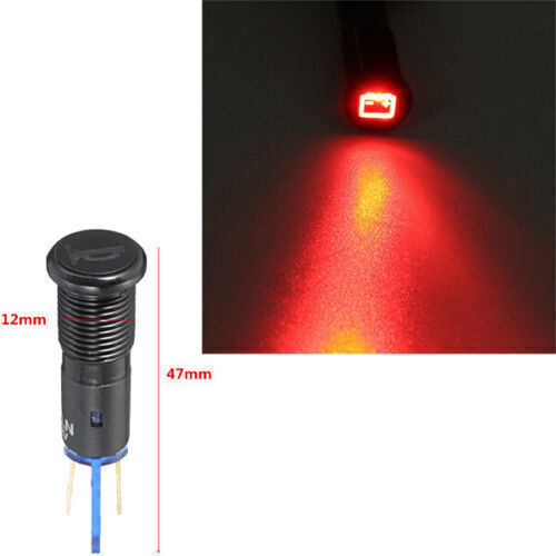 Car Boat 12mm LED Indicator Light Dash Dashboard Panel Warning Pilot Lamp