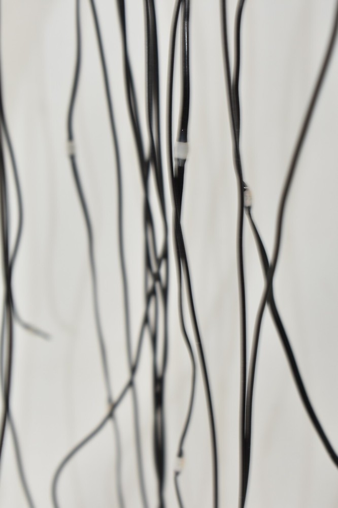 Lit Tree Weeping Willow Drooping 23" Halloween Black Battery Lighted Spooky