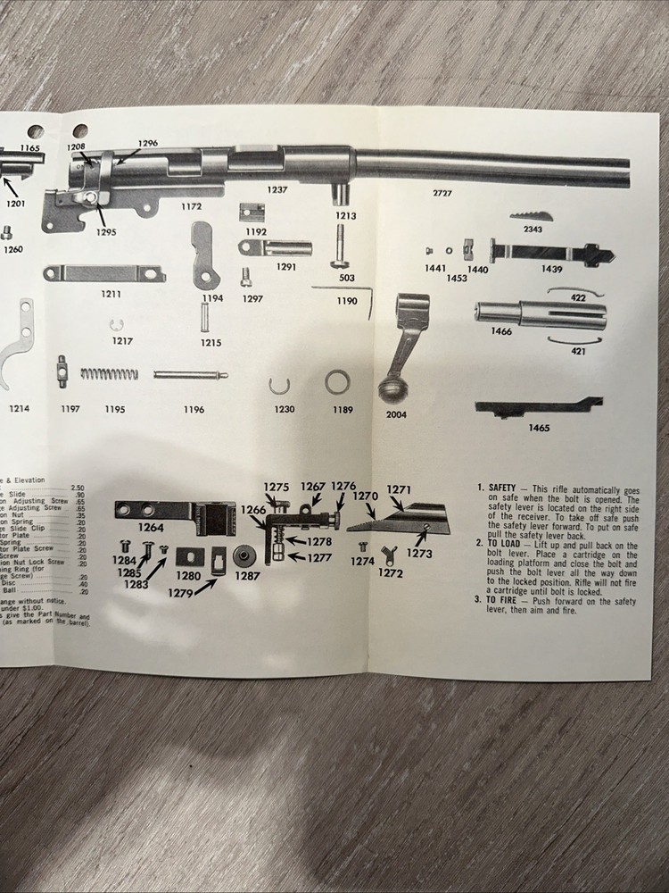 Mossberg Model 320BA Owners Instructions Manual