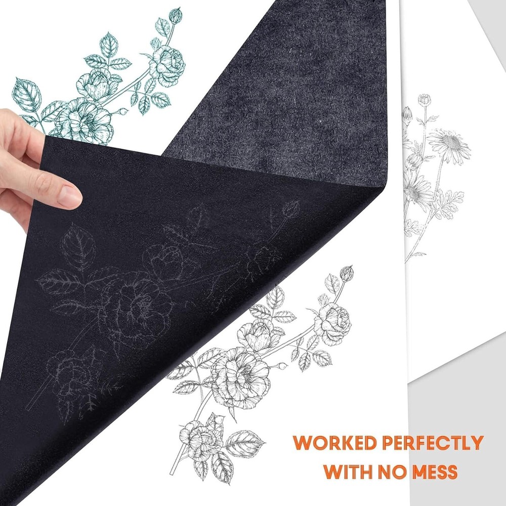 Carbon Paper for Tracing Graphite Transfer-Paper - 30 Pcs Black Graphite Pape...
