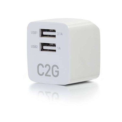 C2G USB AC Adapter 2.1A Dual Port