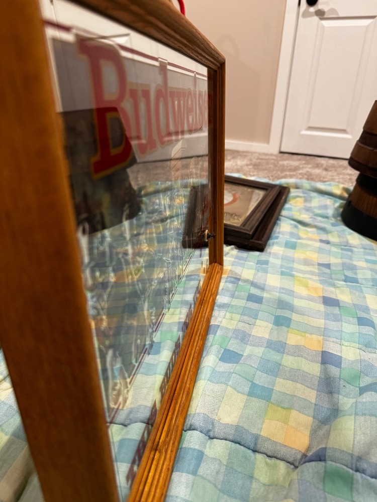 budweiser this buds for you mirror clock